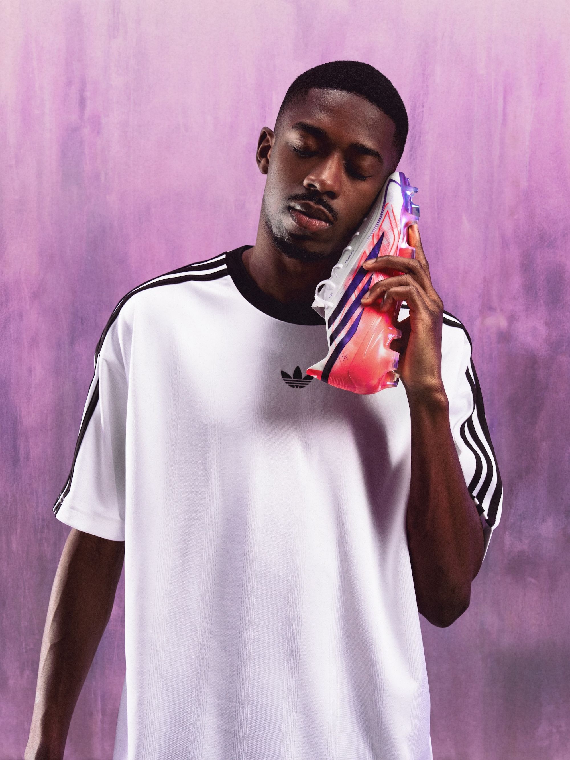 Ousmane Dembélé for adidas "Chaos vs Control" F50 HYPERFAST Boots. Photo via adidas.