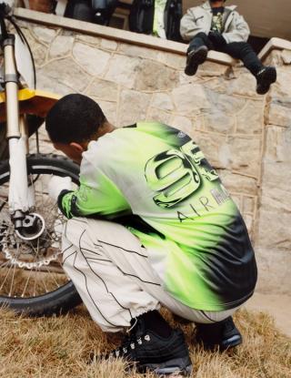 Campaign visual from Baltimore's "City Pack" Air Max 95. Photo via Nike.