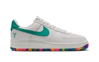 Kobe Bryant x Nike Air Force 1 Low "Sail/Multicolor" via Nike.