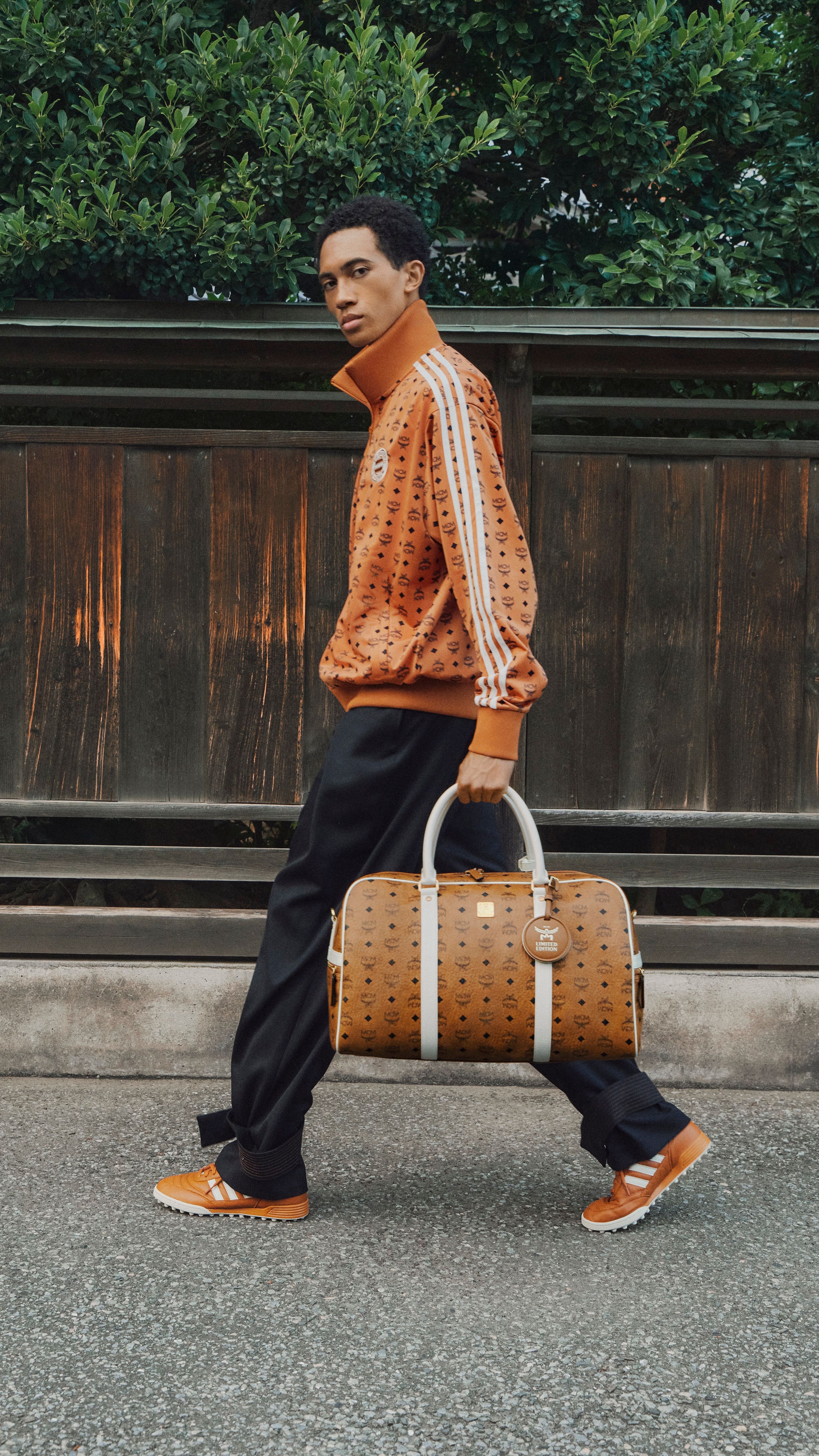 MCM x Bayern x adidas Collection—including the Ottomar Weekender. Photo via MCM.