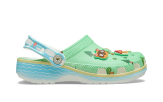 Nintendo's Animal Crossing x Crocs Classic Clog collaboration for kids.