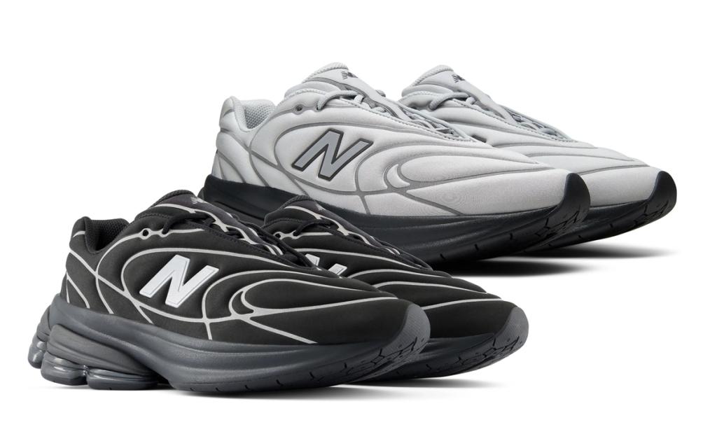 New Balance 5030 in Black and Silver colorway, side profile view showing the silhouette's proportions and material details
