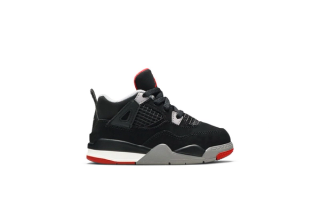 Placeholder for Air Jordan 4 OG “Bred" retro in Toddler sizing.