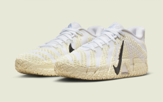 Ja Morant's Nike Ja 3 basketball shoe in a "White/Coconut Milk/Black" color scheme.