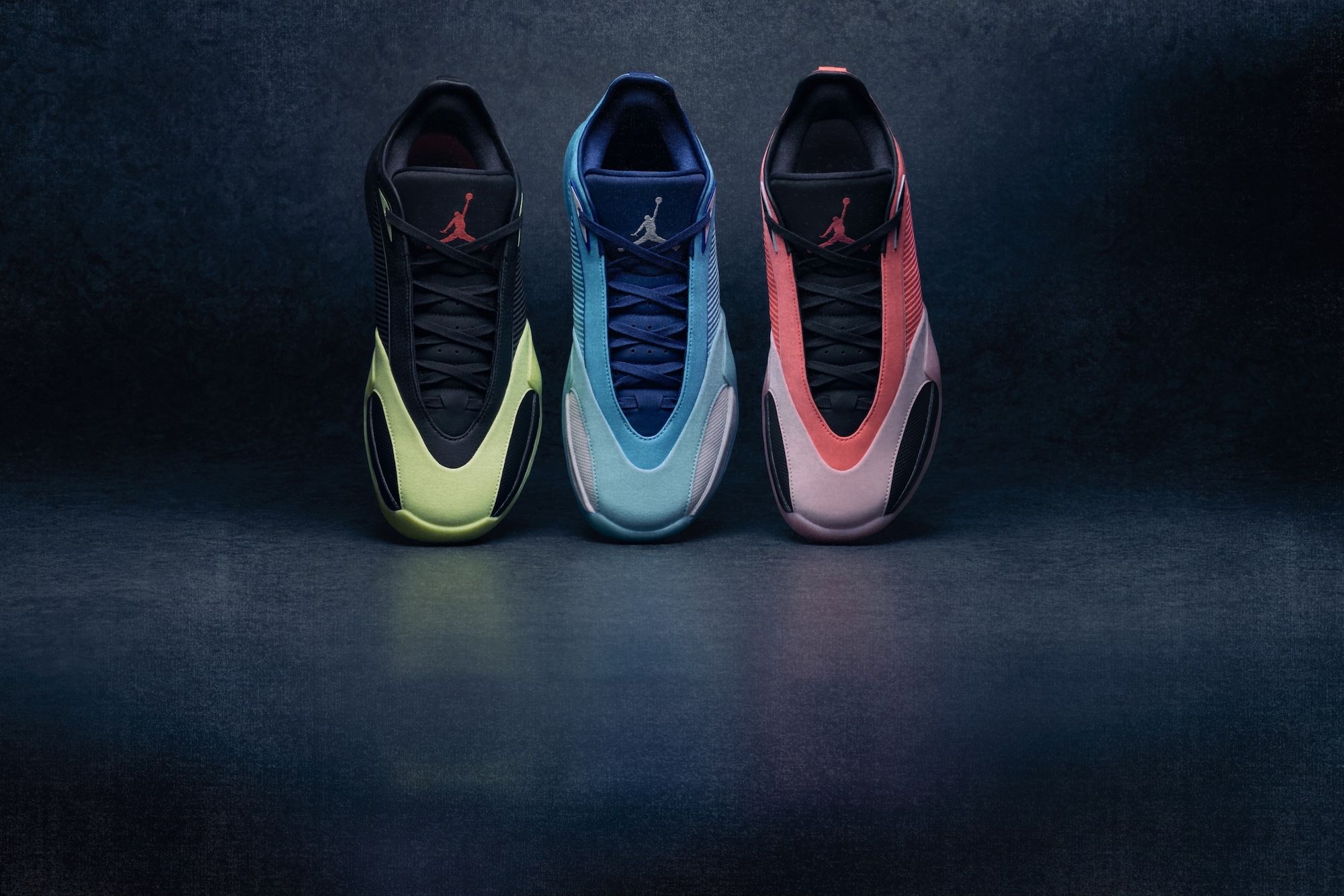 Jordan Triangle in three Launch Colorways. Photo via Jordan Brand.