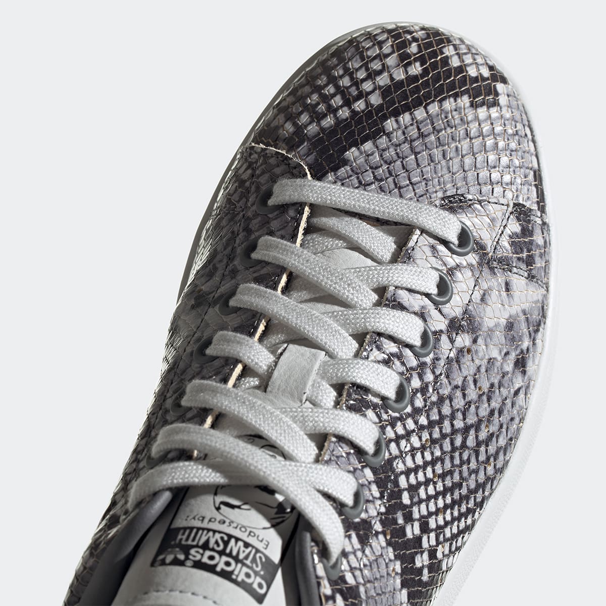 The adidas Stan Smith Surfaces in Sleek Sliver Snakeskin House