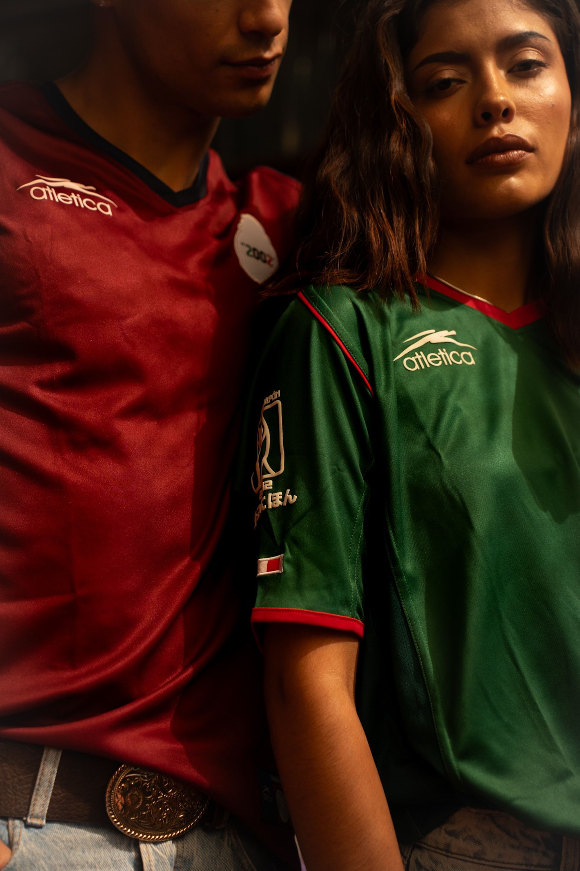 Mexico 2002 Home & Away Jersey Reissues by Atlética (green & burgundy). Photo via Atlética/MARGO STUDIO.