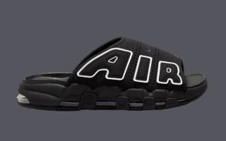 Nike Air More Uptempo Slide Black White DV2137-001 Multi Size NEW IN BOX
