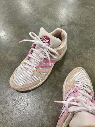UNheardof's adidas Originals AdiStar Control 5 tan-and-pink "Porkchop" sample. Photo via Philip Lipschutz.