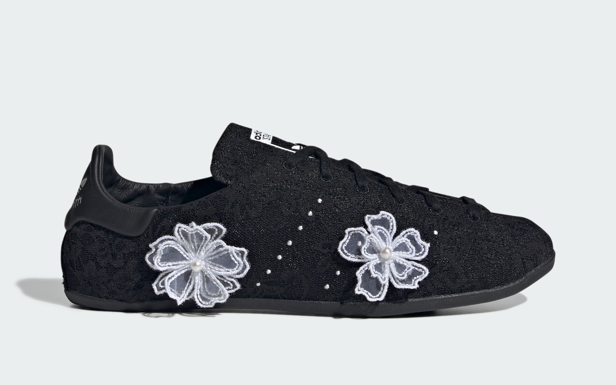 atmos Pink Adorns the Women's Adidas Stan Smith Lo Pro in Lace