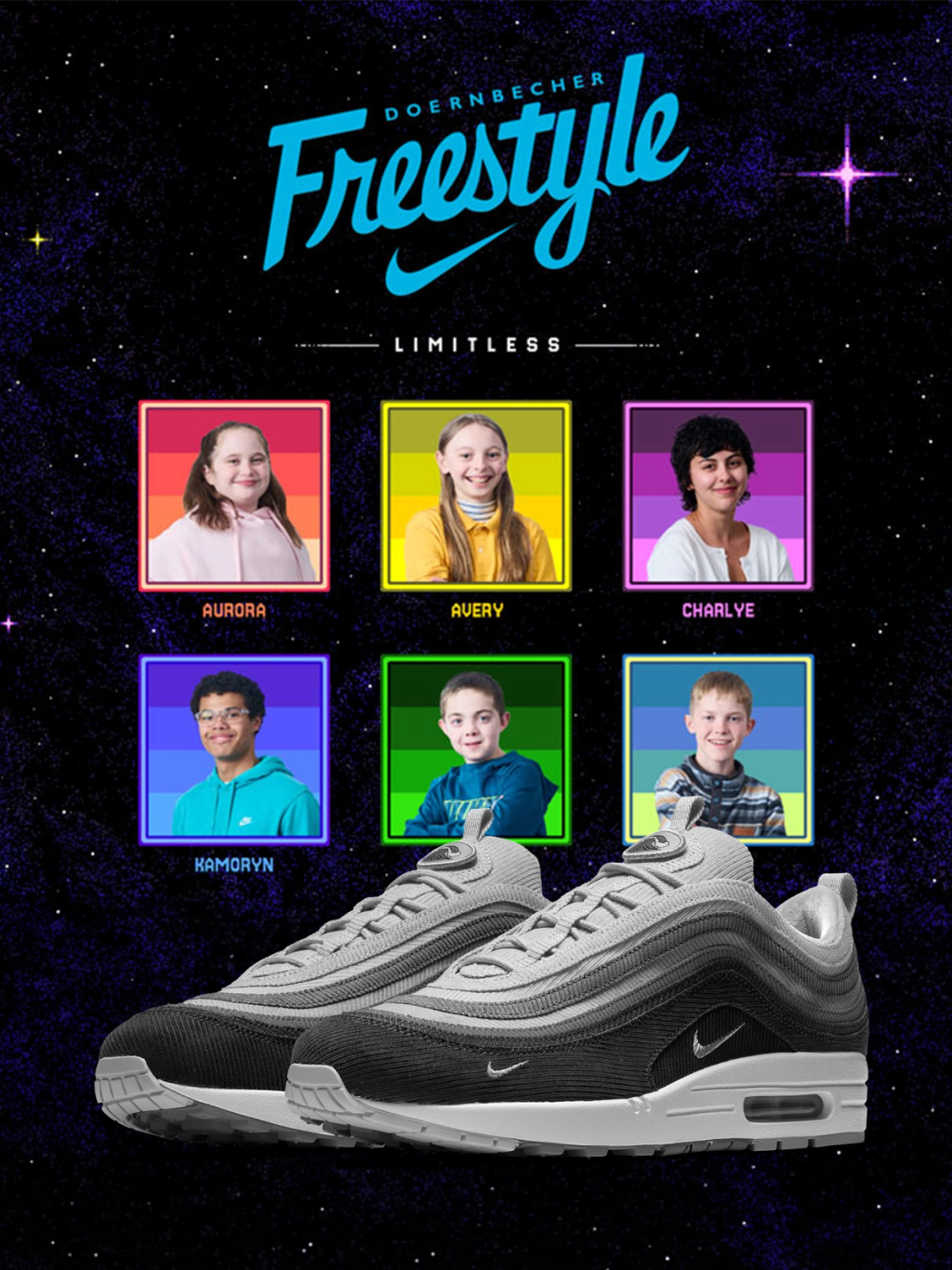 Nike Doernbecher Freestyle 2026 collection featuring Air Max 1/97 and AF-1 Mid silhouettes
