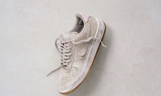 Nike SB's Air Force 1 Drops in "Light Orewood Brown/Pink Foam" color scheme.