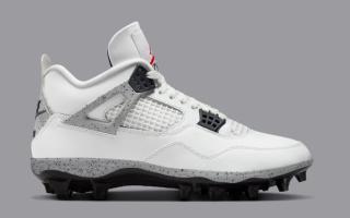 Air Jordan 4 OG "White Cement" Football Cleat HQ0207-106