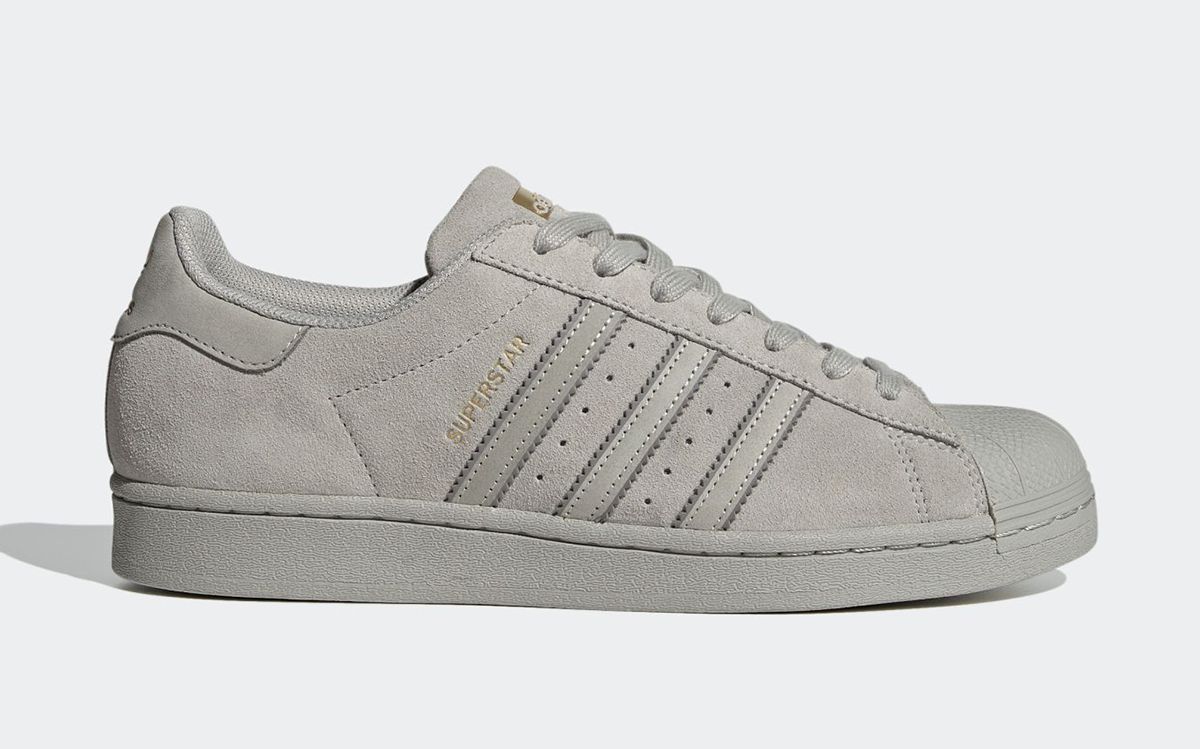 Adidas superstar grey suede metal toe online