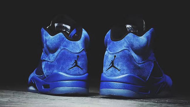 All blue sales suede 5s