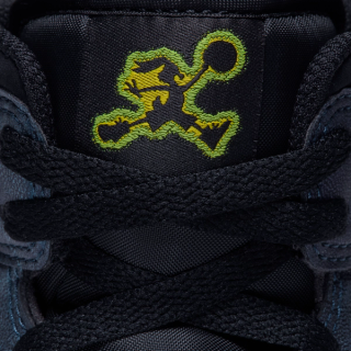 Men's Space Jam x Air Jordan 1 Mid "Black/Varsity Blue" (SKU: IX6374-001). Photo via Nike.