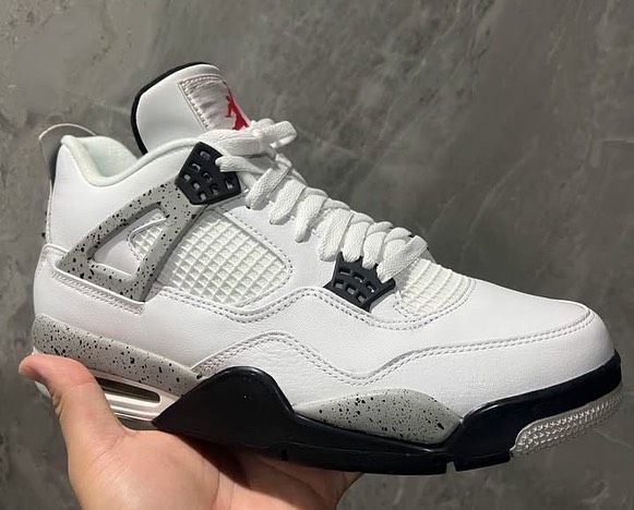 Outlet Nike Air Jordan 4 White Cement Retro 2015