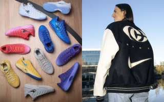 Caitlin Clark's Fall/Holiday 2026 Nike Caitlin 1 Signature Collection, featuring six pairs of basketball shoes & a dozen different apparel items.