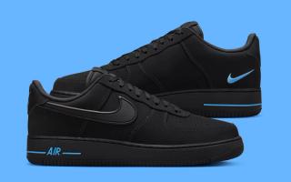 This Black and University Blue AF1 Boasts Medial Mini Swooshes