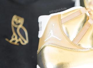 Drake OVO Air Jordan 11 Gold, Icons of Excellence & Haute Luxury, 2021