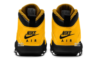Speculative mock-up: Air Jordan 10 "Taxi" retro in a "Varsity Maize" color scheme. Image via @zSneakerHeadz, Sneaker Files.