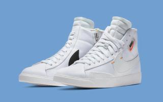 The Blazer Mid Rebel Surfaces in a Clean-As Combo of White and Black