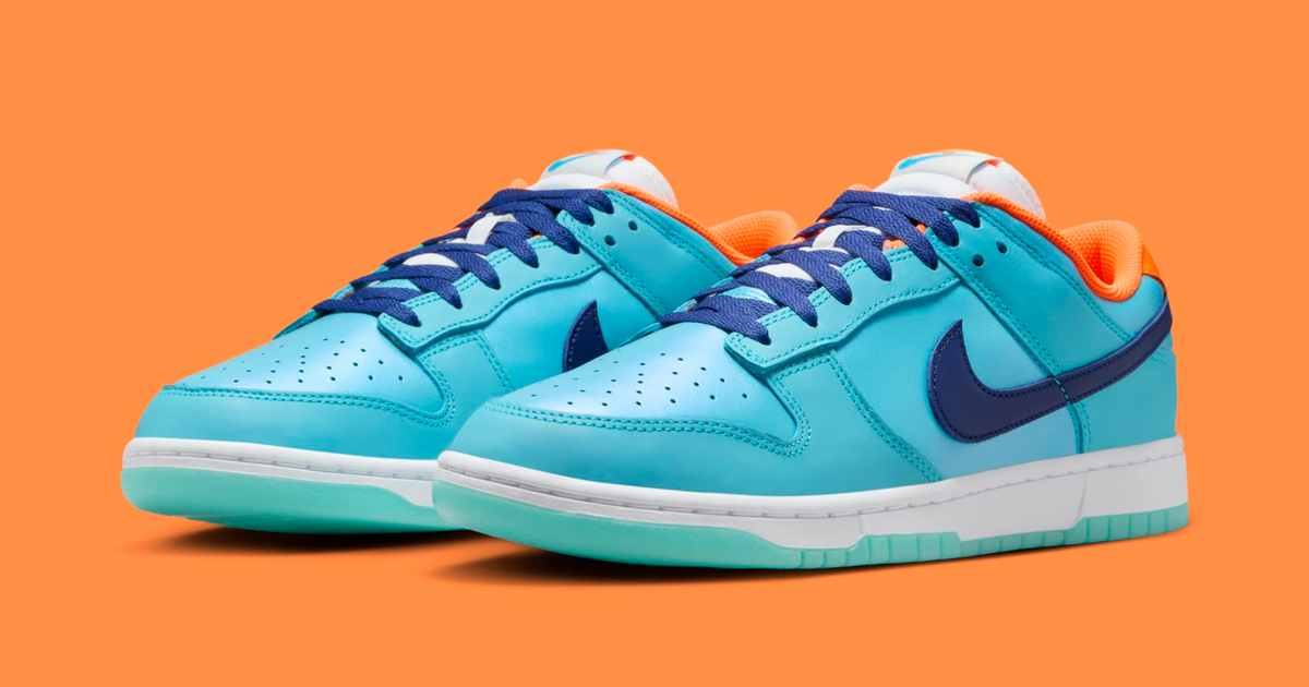 nike dunk low blue and orange