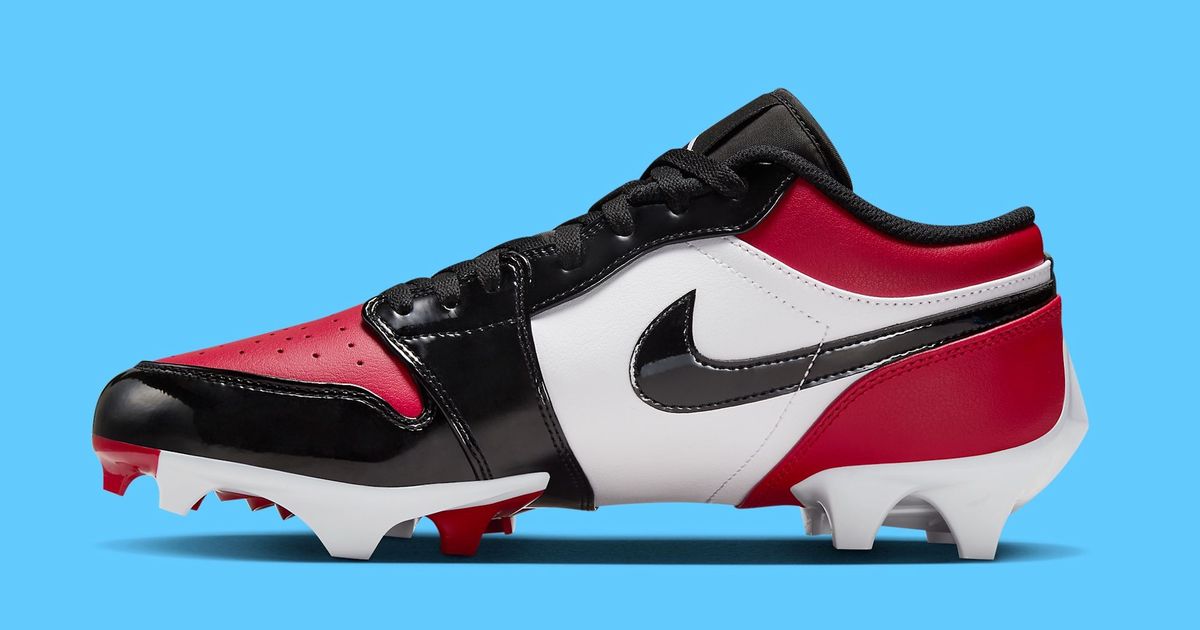 The Air Jordan 1 Low “Bred Toe” Football Cleat Is Ready for the Gridiron