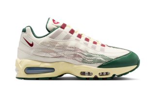 Nike Air Max 95 "El 3º Tiempo F.C." covered in colors of the Mexico flag.