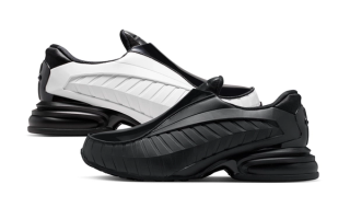 COMME des GARÇONS HOMME PLUS's Nike Air Max Dolce in a "White/Black" and "Black" color schemes.