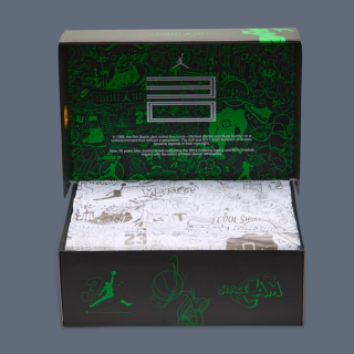 Women's Air Jordan 11 "Magic Ball" Shoe Box (Space Jam; SKU: IZ1800-200). Photo via Nike.