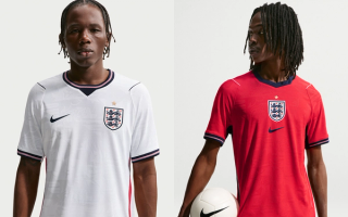 England 2026 Home & Away Jerseys. Photo via Nike.