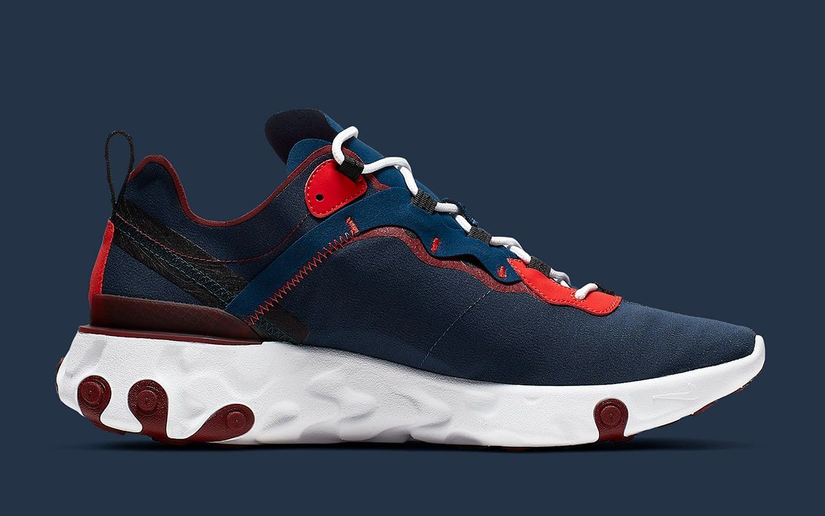 Nike React Element 55 Rabid Panda Blue Void Habanero Red Active CJ0769-400 10.5 Available Now // Nike React Element 55 “Rabid Panda” | House  main image 4