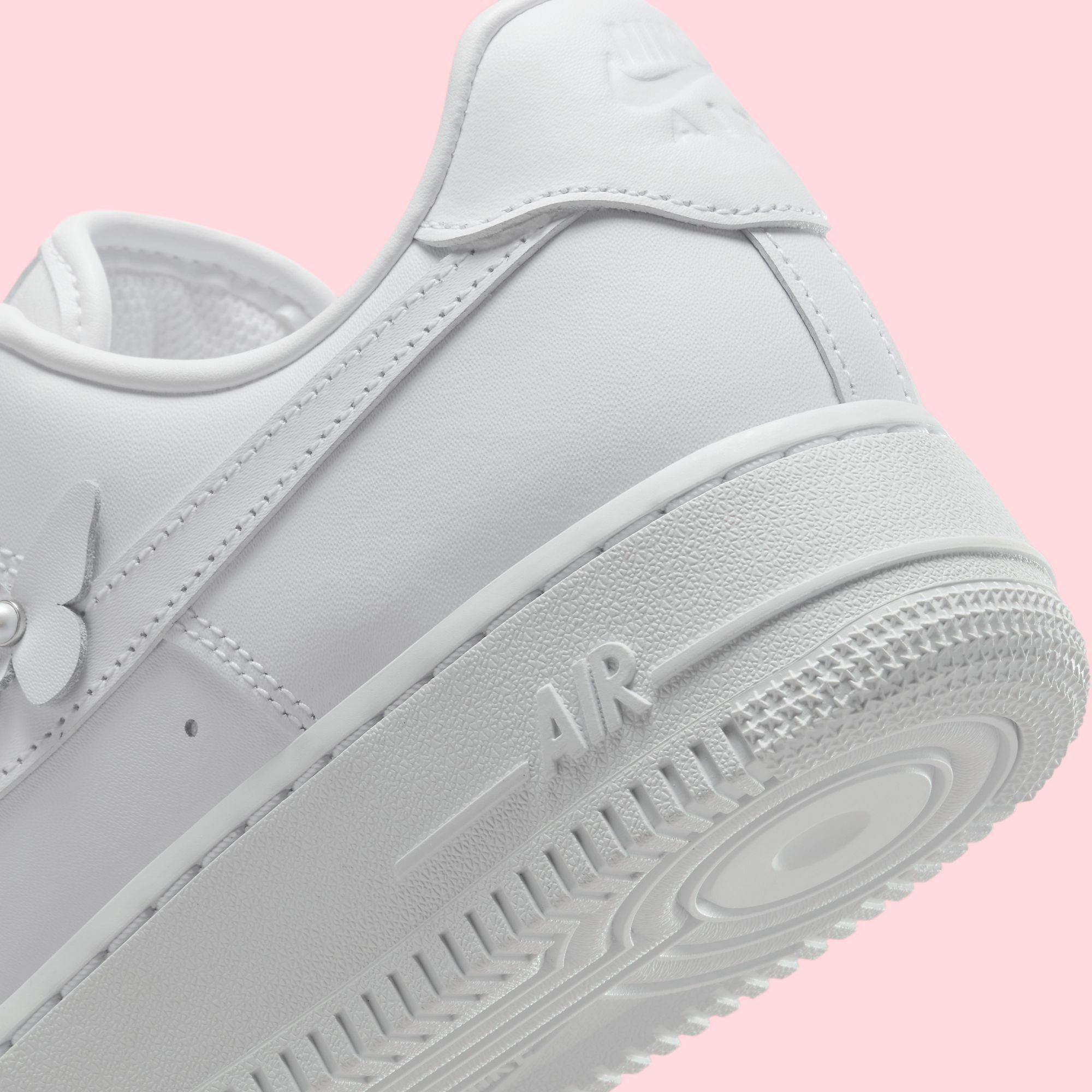 white air force with butterflies