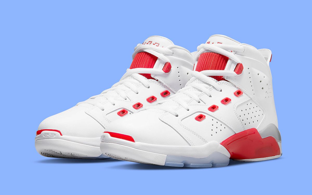 Jordan 6 white top and red