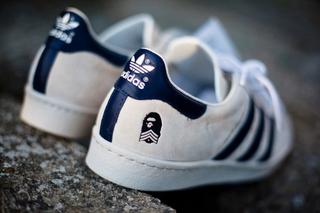 A BATHING APE® x adidas Superstar 80s "B-Sides." Photo by Haroun R. Tazieff via HYPEBEAST.