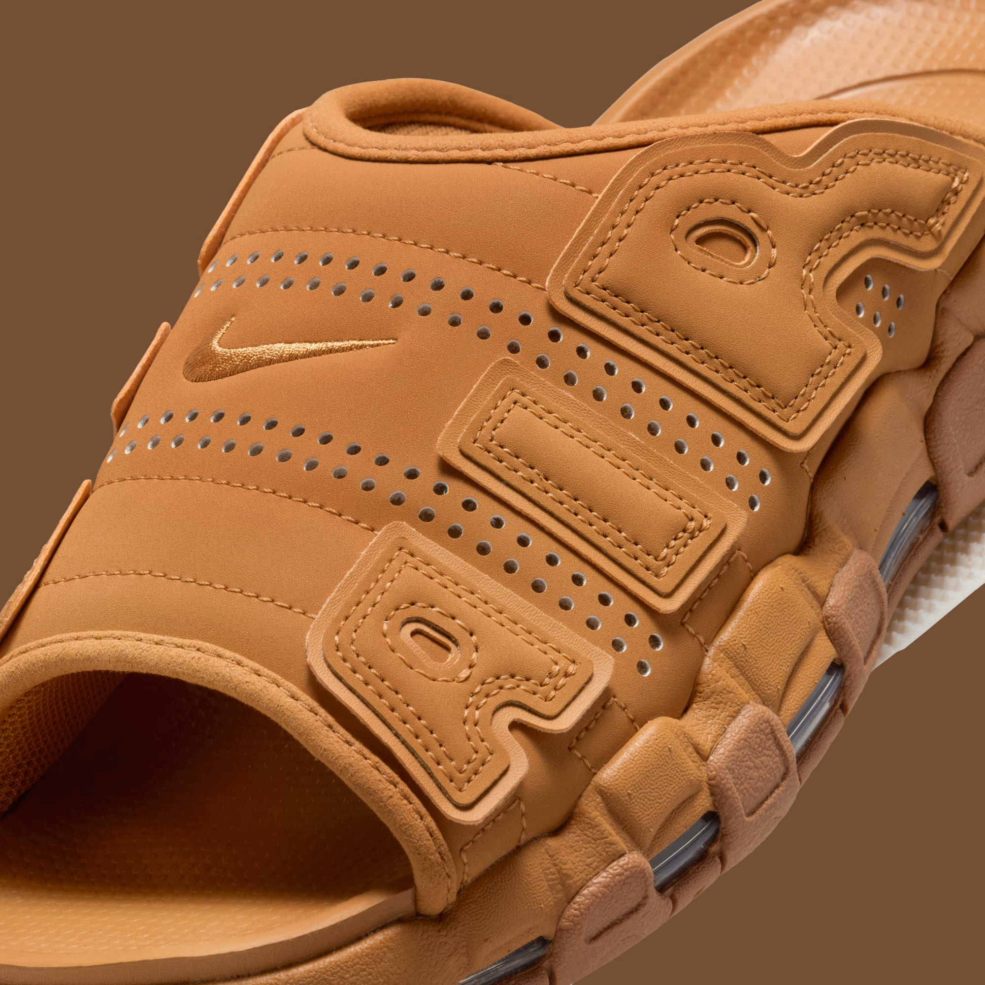 Nike Air More Uptempo Slide【Flax】 Official Images // Nike Air More Uptempo Slide 'Flax