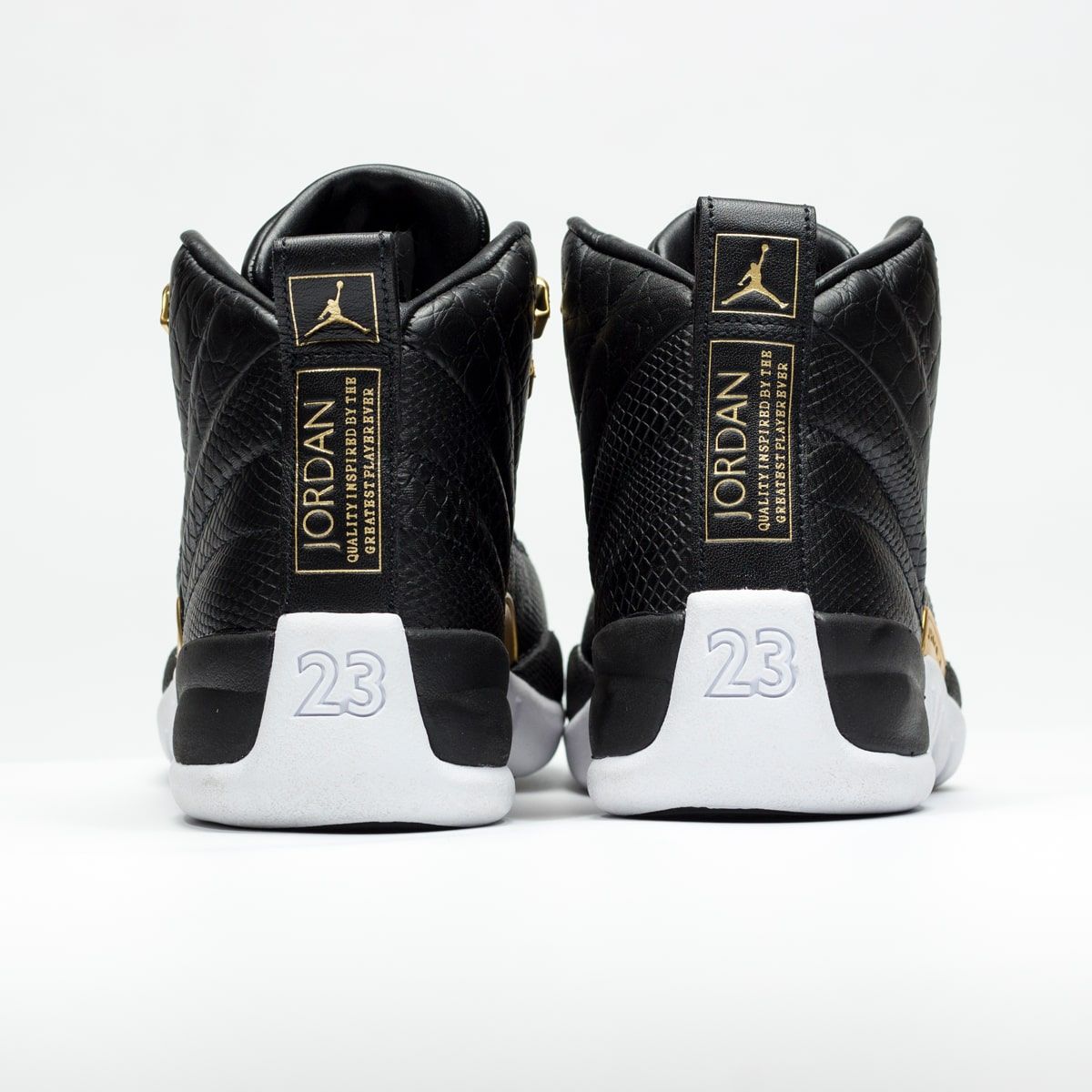 Air jordan 12 clearance reptile black metallic gold