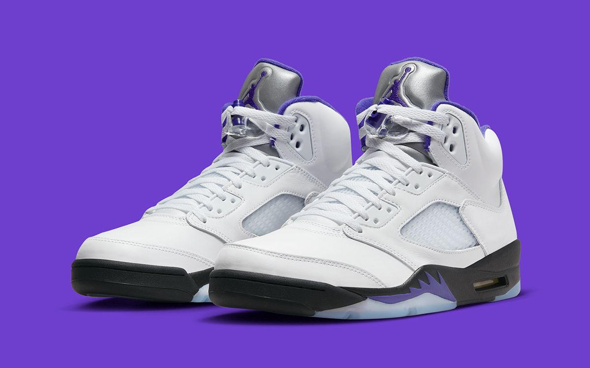 Jordan 5 clearance black and purple