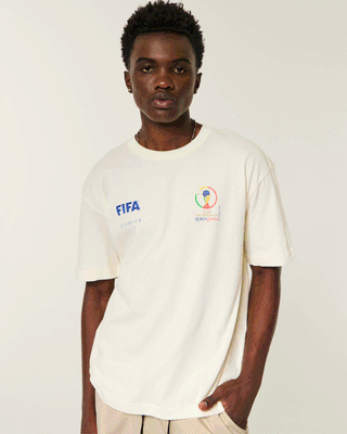 Boxy 2002 FIFA World Cup™ Korea Japan Graphic Tee. Photos via Hollister.