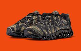 Nike's Air Max Dn8 in a "Medium Olive" tiger camo makeover.
