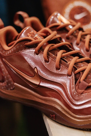 Close-up: Playa Society x Nike A'Two Basketball Shoe.
