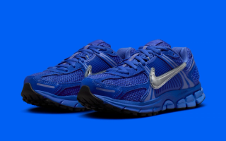 The Nike Vomero 5 Appears In Racer Blue With A Metallic Silver Swoosh