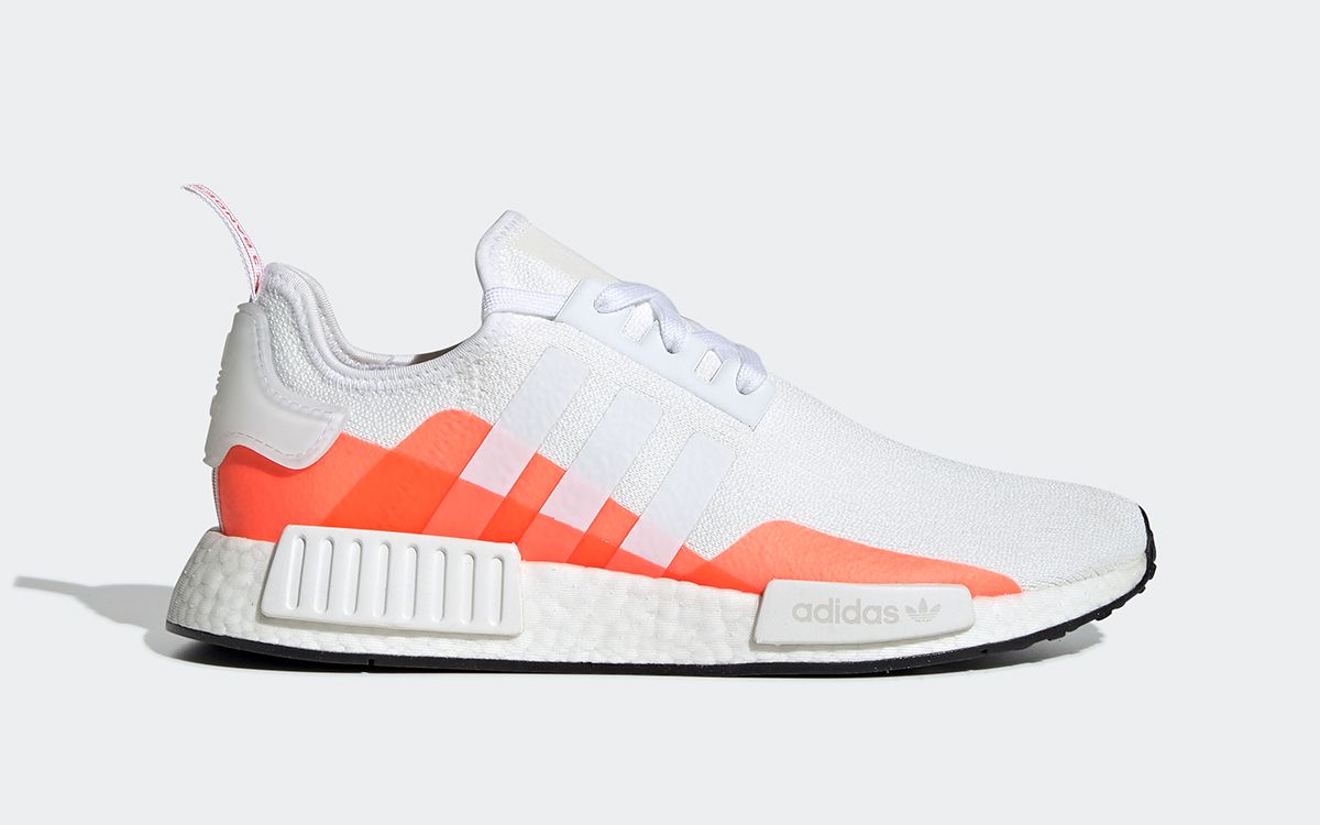 Adidas nmd r1 clearance men's grey solar red