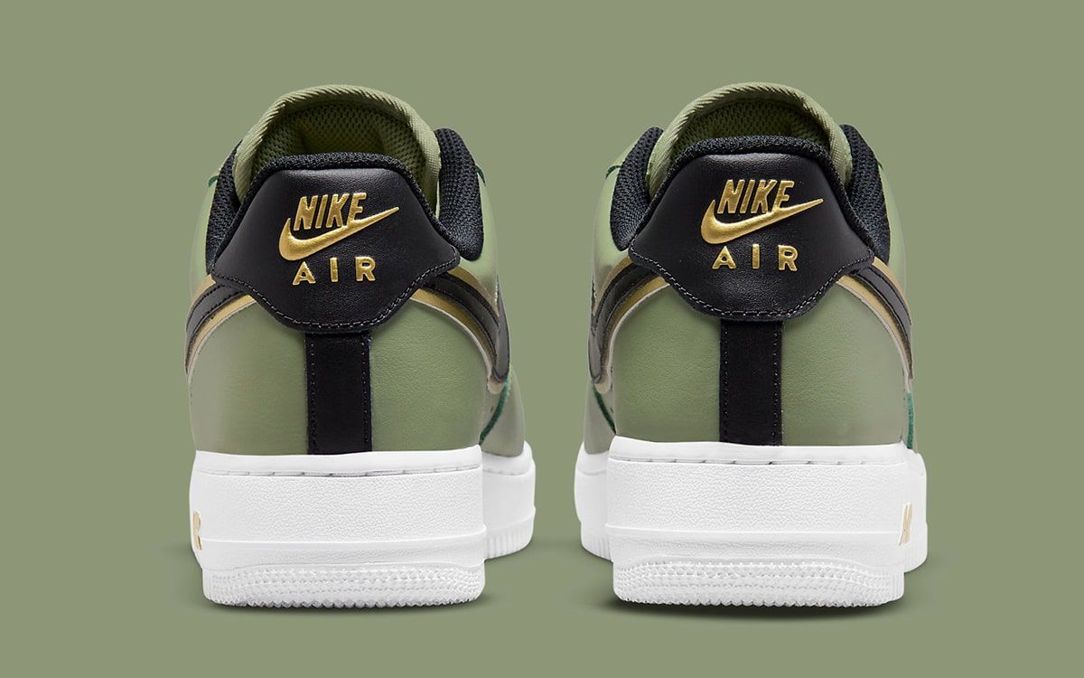 HOT Authentic - Nike Air Force 1 Low '07 LV8 Double Swoosh Olive Gold Black  - USALast