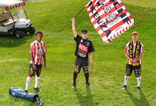 Campaign imagery for MSCHF's collaboration with LR Vicenza & hummel.