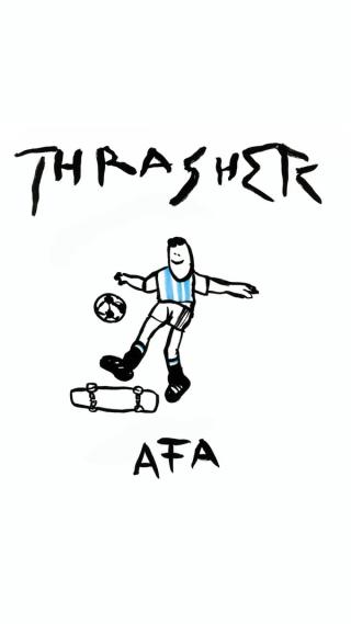 Promo visual for Thrasher & adidas' Collaboration with La Asociación del Fútbol Argentino (AFA). Photo via adidas Skateboarding.