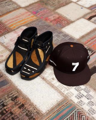 Compound x Clarks Wallabee "MUD CLOTH" Collaboration. Photo via Clarks Originals.