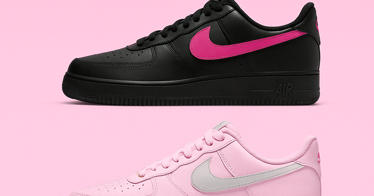 Nike Air Force 1 ブラック ピンクレース NIKE AIR FORCE 1 MID EASYON SE (GS) BLACK-PINK SZ 6.5Y