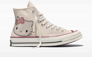 Swarovski® x Hello Kitty® x Converse Chuck 70 High collaboration.